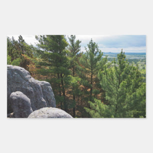 Forest Valley Overlook at Castle Mound Rechthoekige Sticker