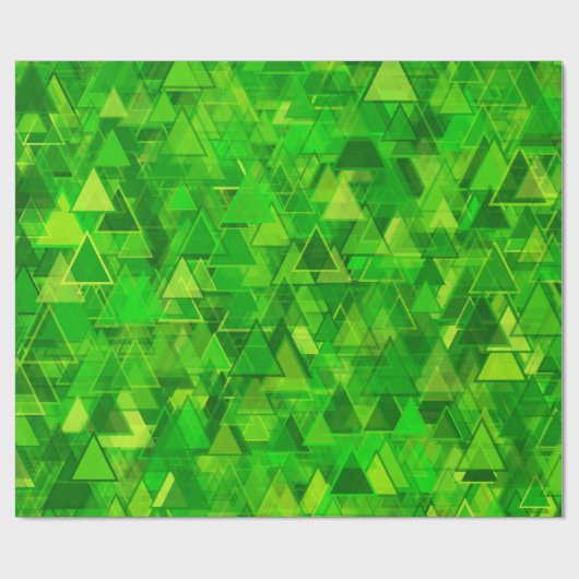 "Forest" van het groene driehoekspatroon Cadeaupapier (Vlak)
