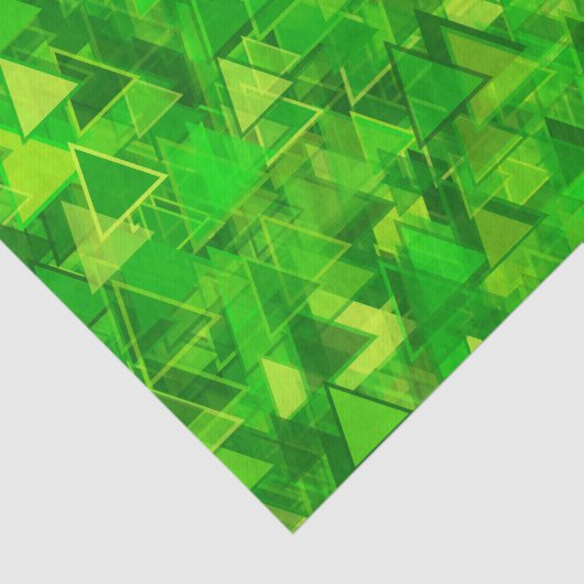 "Forest" van het groene driehoekspatroon Tissuepapier (Detail)