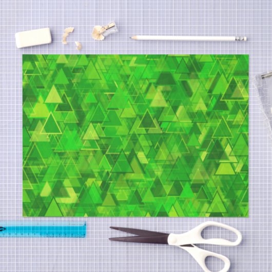 "Forest" van het groene driehoekspatroon Tissuepapier (Craft)