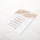Forest varens buiten bruiloft Roos goud Folie Uitnodiging (Gedraaid)