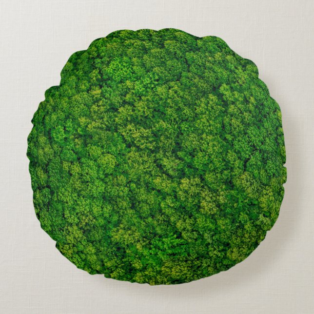 Forest view from above, aerial top view with copy  rond kussen (Voorkant)