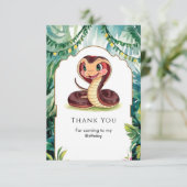 Forest Viper Snake Verjaardag Bedankkaart (Staand voorkant)