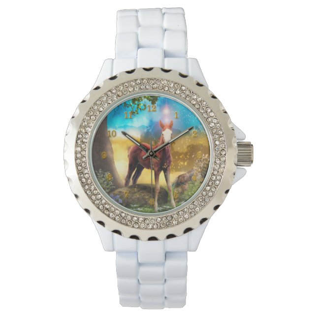 FOREST VOOR KWEEKPaarden Horloge (Voorkant)