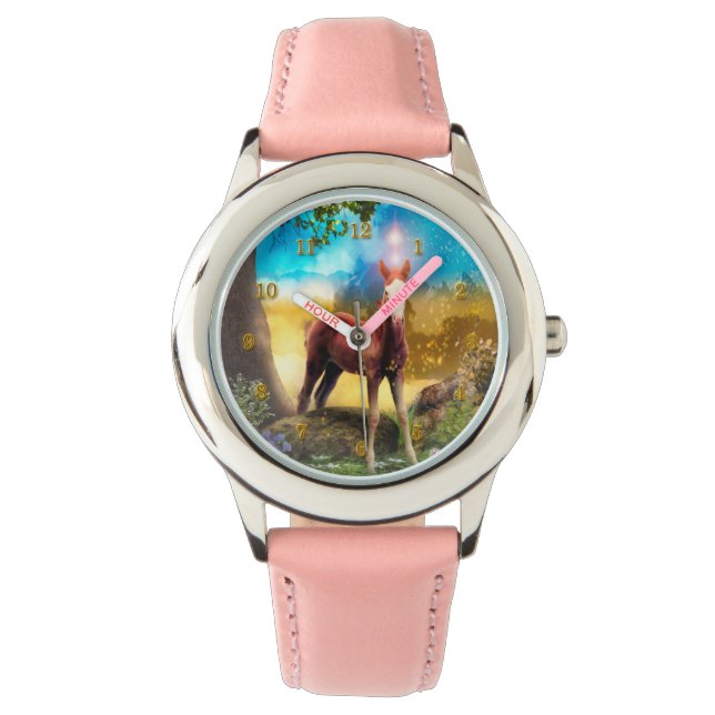FOREST VOOR KWEEKPaarden Horloge (Voorkant)