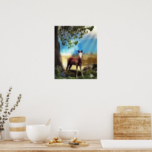 FOREST VOOR KWEEKPaarden Poster (Keuken)