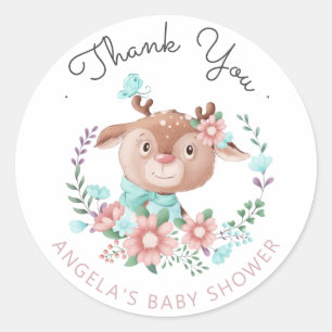 Forest Vrienden baby Herten Baby shower Sticker