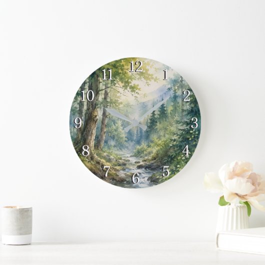 Forest Wall Clock — Nature-Inspired Design Grote Klok (Huis)