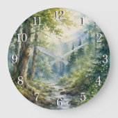 Forest Wall Clock — Nature-Inspired Design Grote Klok (Voorkant)