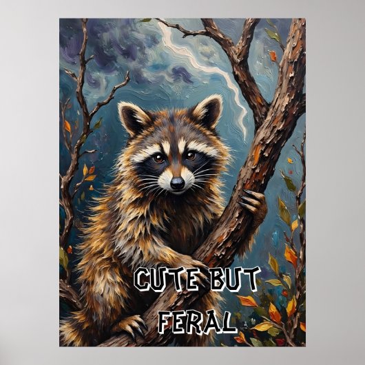 Forest Watcher: Wasbeer op een ledemaat Poster (Voorkant)