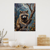 Forest Watcher: Wasbeer op een ledemaat Poster (Keuken)