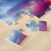 Forest Waterfall AI Gegenereerd Abstract Schildere Legpuzzel (Zijkant)