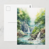 Forest Waterfall Briefkaart (Voorkant / Achterkant)