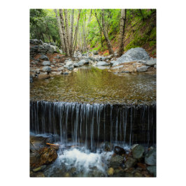 Forest Waterfall Cascade – Mountain Stream Print Perfect Poster