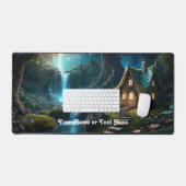  Forest Waterfall Cottage Desk Mat (Keyboard & Muis)