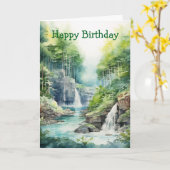 Forest Waterfall Kaart (Gele Bloem)