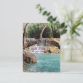 Forest Waterfall & Lagoon, Khoung Si Herfsten, Lao Briefkaart (Staand voorkant)
