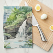 Forest Waterfall Theedoek (Quarter Fold)
