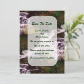 Forest Waterfall Wedding Natuur Save The Date (Staand voorkant)