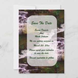 Forest Waterfall Wedding Natuur Save The Date