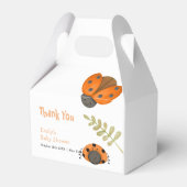 Forest Waterverf Little Ladybug Baby shower Bedankdoosjes (Achterkant)