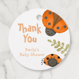 Forest Waterverf Little Ladybug Baby shower Bedankjes Labels