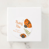 Forest Waterverf Little Ladybug Baby shower Bedankjes Labels (In situ)