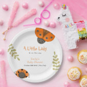 Forest Waterverf Little Ladybug Baby shower Papieren Bordje (Feest)