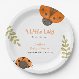 Forest Waterverf Little Ladybug Baby shower Papieren Bordje