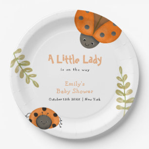 Forest Waterverf Little Ladybug Baby shower Papieren Bordje