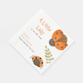 Forest Waterverf Little Ladybug Baby shower Servet (Hoek)