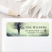 forest Waterverf meadow return address Etiket (Insitu)