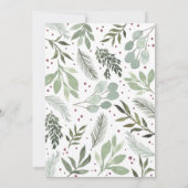 Forest Waterverf Merry-kerstfotokaart Kaart (Achterkant)