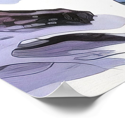 Forest Waterverf schilderij Art Print (Hoek)