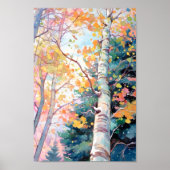 Forest Waterverf schilderij Art Print (Voorkant)