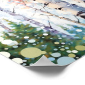 Forest Waterverf schilderij Art Print (Hoek)