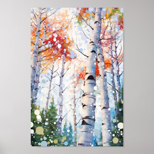 Forest Waterverf schilderij Art Print (Voorkant)