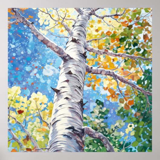 Forest Waterverf schilderij Art Print (Voorkant)