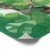 Forest Waterverf schilderij Art Print (Hoek)