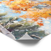 Forest Waterverf schilderij Art Print (Hoek)