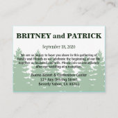 Forest Wedding Accommodation - Receptie Kaarten (Achterkant)