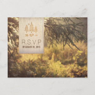 Forest Wedding RSVP Uitnodiging Briefkaart