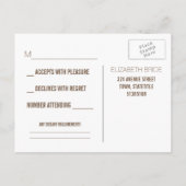 Forest Wedding RSVP Uitnodiging Briefkaart (Achterkant)