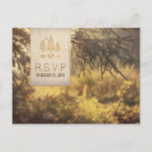 Forest Wedding RSVP Uitnodiging Briefkaart (Voorkant)