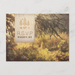 Forest Wedding RSVP Uitnodiging Briefkaart