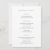 Forest Wedding Welcome Letter & Itinerary Card (Achterkant)