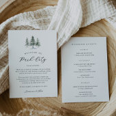 Forest Wedding Welcome Letter & Itinerary Card