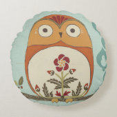 Forest Whimsy II Rond Kussen (Voorkant)