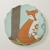 Forest Whimsy III Rond Kussen (Achterkant)