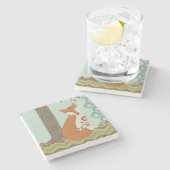 Forest Whimsy III Stenen Onderzetter (Zijkant)